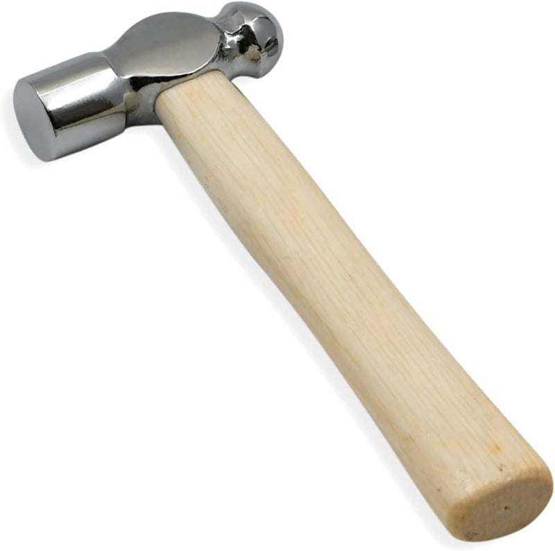 Zalaxt Mini Wooden Handle Round Head Hand Hammer, Reinforced Ball Hammer, Escape Tool for Prying Nails, Woodworking & Repairing - Image 2